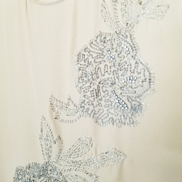 Talbots Large Blouse Gold Beaded With Rhinestones. NWT - Picture 12 of 16